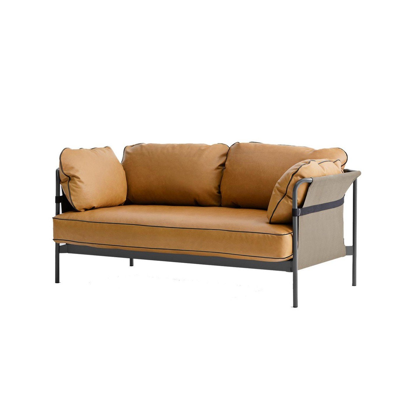 Can 2-Seater Sofa <br>frame charcoal