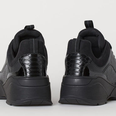 Beige faux suede runner  trainers