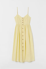 Linen-blend dress